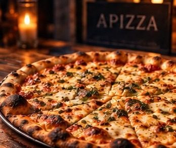 A thin New Haven-style pie